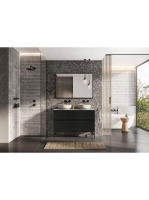 Arezzo design fordítható tükör keretben 120x80 cm, fekete AR-167584