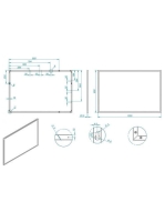 Arezzo design fordítható tükör keretben 120x80 cm, fekete AR-167584