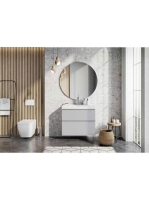 Arezzo design Monterey alsószekrény 2 fiókkal 60 cm, szifonkivágással, matt szürke AR-167593