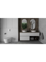 Arezzo design Monterey 80 alsószekrény szifonkivágással, 1 fiókkal, matt fehér AR-167594