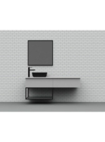 Arezzo design Monterey 80 alsószekrény szifonkivágással, 1 fiókkal, matt szürke AR-167595