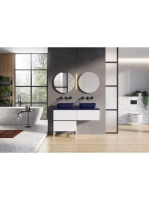 Arezzo design Monterey 80 alsószekrény szifonkivágással, 2 fiókkal, matt fehér AR-167596