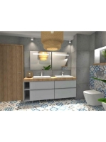 Arezzo design Monterey 80 alsószekrény szifonkivágással, 2 fiókkal, matt szürke AR-167597