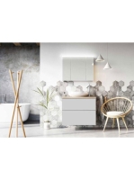 Arezzo design Monterey 80 alsószekrény szifonkivágással, 2 fiókkal, matt szürke AR-167597