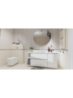 Arezzo design Monterey 100 alsószekrény 2 fiókkal és szifonkivágással, matt fehér AR-167598