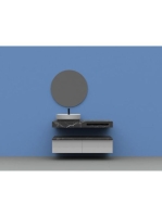 Arezzo design Monterey alsószekrény 1 fiókkal 60x45 cm, szifonkivágás nélkül, matt szürke AR-167601