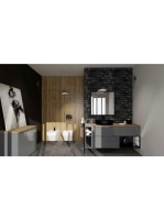 Arezzo design Monterey alsószekrény 1 fiókkal 60x45 cm, szifonkivágás nélkül, matt szürke AR-167601