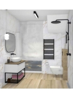 Arezzo design Monterey alsó polcos fekete fémkeret üvegpolccal 60 cm, grafit szürke AR-167665