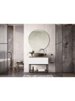 Arezzo design Monterey alsó polcos fekete fémkeret üvegpolccal 60 cm, grafit szürke AR-167665