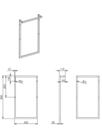 Arezzo design Monterey oldalsó fekete fémkeret törölközőtartóval AR-167668