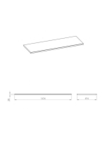 Arezzo design Nevada fehér mosdópult, 140(70+70)x49,4 cm AR-167691