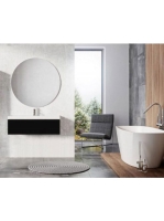 Arezzo design Monterey 80 alsószekrény szifonkivágással, 1 fiókkal, matt fekete AR-168104