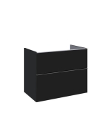 Arezzo design Monterey 80 alsószekrény szifonkivágás nélkül, 2 fiókkal, matt fekete AR-168111