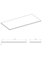 Arezzo design márványpult 161x46 cm, matt fehér AR-168196