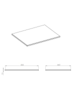 Arezzo design márványpult 60x46 cm, matt fekete AR-168209