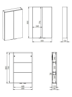 Arezzo design univerzális felsőszekrény 50x80 cm, canela tölgy AR-168309