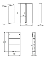Arezzo design univerzális felsőszekrény 50x80 cm, matt szürke AR-168311