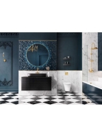 Arezzo design Malibu matt fekete alsószekrény 1+1 fiók, 90 cm AR-168387