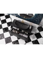 Arezzo design Malibu matt fekete alsószekrény 1+1 fiók, 120 cm AR-168388