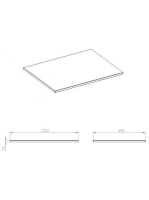 Arezzo design matt szürke márvány mosdópult 49,4x120 cm AR-168395