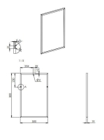 Arezzo design keretes tükör 50x80 cm, fekete AR-168408