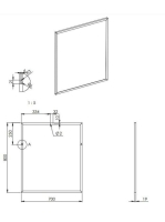 Arezzo design keretes tükör 70x80 cm, fekete AR-168409