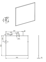 Arezzo design keretes tükör 90x80 cm, króm AR-168423