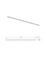 Arezzo design Monterey fogantyú 100 cm-es alsószekrényhez, fekete AR-168650