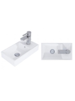 Arezzo design Mini alsószekrény mosdóval 40 cm, 1 ajtóval, matt fekete AR-168996