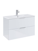 Arezzo design Etna 2 fiókos szekrény mosdóval 80x38,4 fényes fehér AR-169356