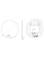 Arezzo design LED okos tükör 80 cm beépített óraval és hőmérővel, párátlanító funkcióval AR-3053