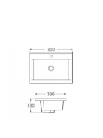Arezzo design Medford beépíthető mosdó AR-3060
