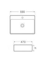 Arezzo design Houston beépíthető mosdótál AR-319