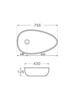 Arezzo design Atlanta pultra ültethető mosdótál AR-326