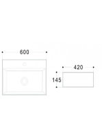 Arezzo design Norfolk Mosdótál törölközőtartóval AR-381