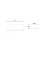 Arezzo design Tampa mosdótál fémlábbal - lefolyó, fehér AR-382W