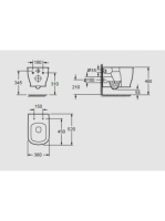 Arezzo design Charlton perem nélküli fali WC csésze AR-401
