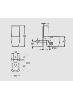 Arezzo design Charlton monoblokk WC csésze - tartály AR-402
