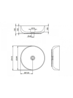 Arezzo design Lorca pultra ültethető mosdó AR-465