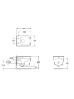 Arezzo design Montana Rimless függesztett WC AR-500R