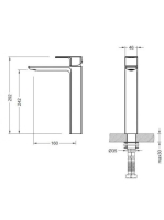 Arezzo design Springfield 240 magasított mosdó csaptelep AR-5032