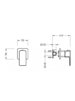 Arezzo design Springfield 180 fali mosdó csaptelep AR-5034+AR-5168
