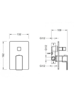 Arezzo design Springfield falsík alatti kád csaptelep AR-5069