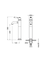 Arezzo design Oldfield magasított mosdócsaptelep AR-51002