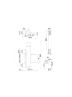 Arezzo design Artfield fekete Cascade kifolyós kádcsaptelep zuhanyszettel AR-6020BL