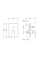 Arezzo design Wakefield falsík alatti kád csaptelep AR-7069