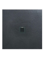 Arezzo design SOLIDSoft zuhanytálca 80x80 cm, lefolyóval, antracit AR-8080A