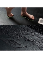 Arezzo design SOLIDSoft zuhanytálca 80x80 cm, lefolyóval, antracit AR-8080A