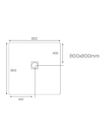 Arezzo design SOLIDSoft zuhanytálca 80x80 cm, lefolyóval, fehér AR-8080W