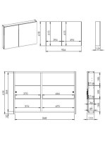 Arezzo design Basic tükrös szekrény 90 cm, 2 ajtóval AR-904662